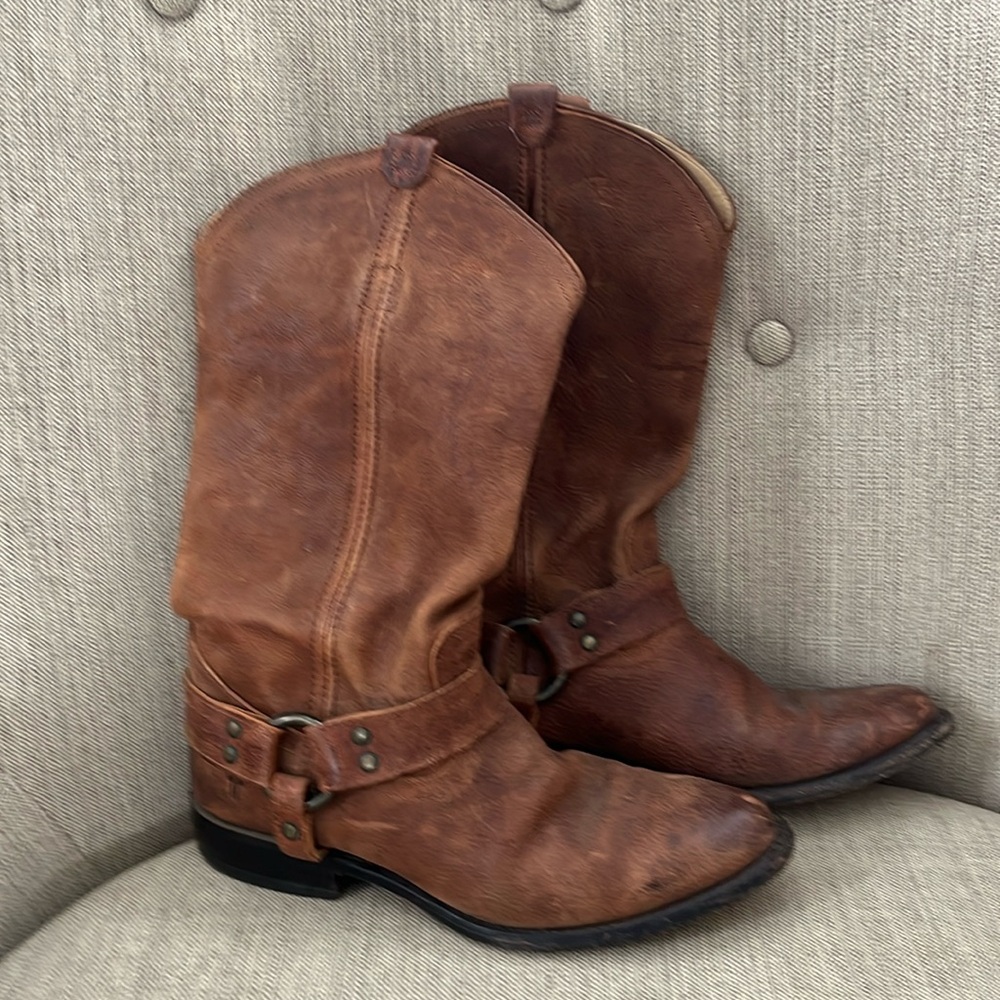 Frye Brown Heeled Boots